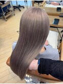 " 透け感抜群" ダブルカラー ミルクティーピンクベージュ
