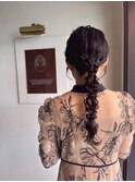 ヘアアレンジ＊お呼ばれヘア結婚式二次会編み下ろし20代30代