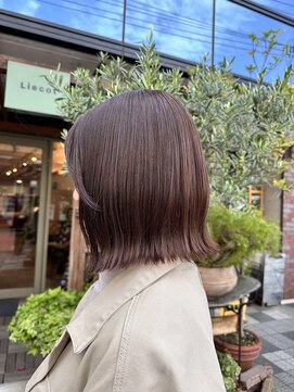 リコット 与野(Liecot) 切りっぱなしボブ  オレンジカラー