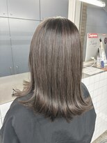 ネイビー(Navy)&nbsp;外ハネ、ワンカールミディ