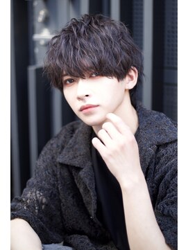 ヴェイン 渋谷(vain) 渋谷美容室メンズセンターパート波巻きパーマk