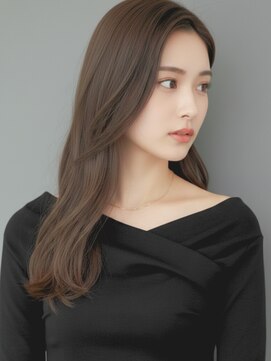 フレイムス ヘアアンドリラックス 大宮東口店(Frames) 韓国風女神ロングレイヤー×艶ショコラベージュ20代30代大宮