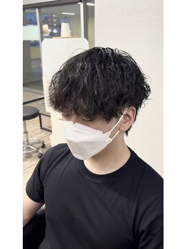 リーブル(Libre) 2way緩めツイストスパイラルパーマメンズマッシュウルフカット