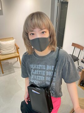  fit stand 千葉/ショートボブ/カット/パーマ/ダブルカラー/トリートメント/縮毛矯正 イメチェン/ピンクベージュ/アンブレラカラー[千葉]