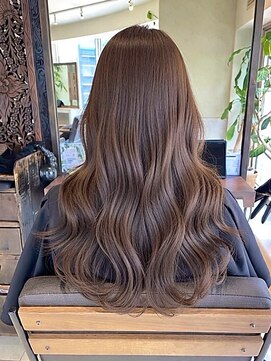 ヘアリゾート粋 ティガ 池袋店(tiga) 艶髪ウェーブ/まろやかブラウン/レイヤーカット