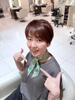 ヘア&エステ ヒロイン 西武池袋店&nbsp;夏に映える艶オレンジブラウンショート
