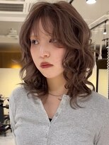 ウメ 熊取店(ume)&nbsp;レイヤーカット/カーリーヘア/モカブラウン