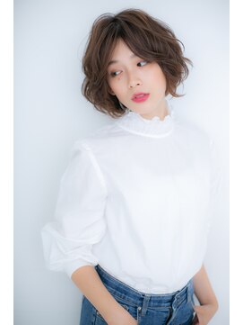 カバーヘアアンドスパ ブリス 浦和(COVER HAIR&SPA bliss) くせ毛風カール小顔アシンメトリー大人ボブZ浦和20代30代40代