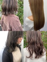 明るくしたいけどダメージが気になる方に、髪全体にちりばめたハイライトで透明感のある髪を演出します！