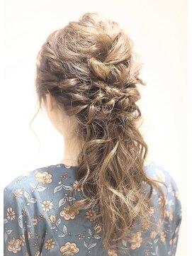 アズール 草加(azule) 春透明感アップイルミナカラーで春っぽいヘアアレンジ[担当高尾]