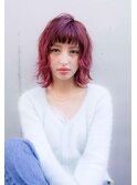 【kate 】☆大宮 チェリーレッド×ラフカールボブ