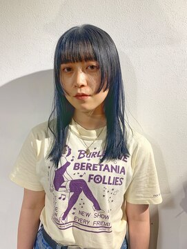 アルカナ 明治神宮前原宿(ARCANA) 姫カット ブルーブラック ネイビーカラー