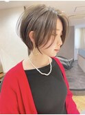 20代30代大人ガーリーショートヘアチョコレートモードショート