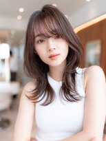 20代30代大人かわいい/レイヤーカット/シルキーベージュ/小顔