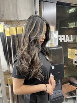 ラフ(LAFF)&nbsp;#バレイヤージュ#グレージュカラー#ボブウルフ#ココアベージュ