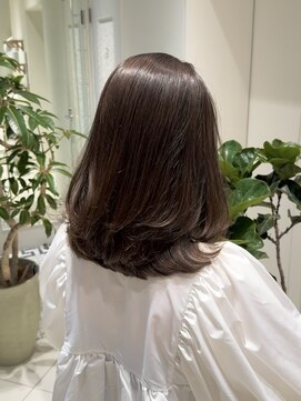 ザックギンザ(ZACC ginza) オリーブベージュ/ワンカールレイヤー/ミディアム