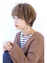 オーロ 緑地公園店(ORO)&nbsp;ひし形シルエット束感ショートパーマ韓国マッシュグレーベージュ