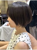 ショートボブ髪型30代40代50代前髪あり前髪なし面長丸顔【倉田】