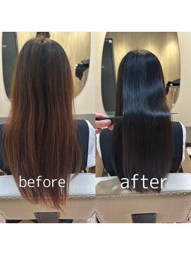 ウニレ バイ センス(unire by sense) 【艶髪】酸性ストレートとオージュアTRでうる艶な質感に!