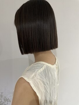 2195ヘアー 世田谷代田(2195hair) 地毛風カラー/地毛風ストレート/切りっぱなしボブ/髪質改善