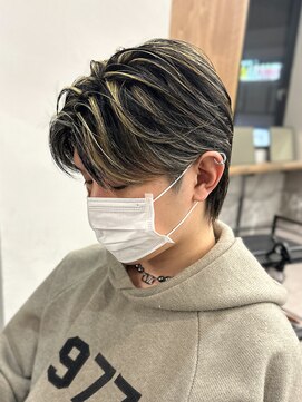 エルマーク 京橋(L-MARK) シースルーマッシュナチュラルマッシュメンズ韓国ツーブロック