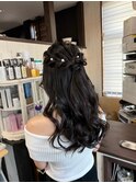 お姫様ハーフアップ★結婚式 二次会 お呼ばれ ドレス
