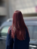 美容室 アイディー i-dee ブリーチなしダブルカラーでチェリーピンク