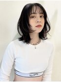 【フェイスレイヤー】くびれミディ×レイヤー×グレージュカラー