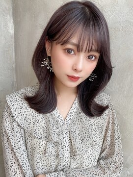 プラチナ(PLATINA) ぱっつんくびれヘアヨシンモリレイヤー暗髪カラー
