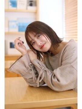 オーガニックマインド 坂戸 鶴ヶ島(organic+mind) 夏◎透明感切りっぱなしボブ×ブラウンカラー20代30代小顔