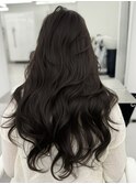 グレージュ　ブリーチなし　レイヤーカット　海外風