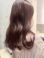 ユアーズヘア 神楽坂店(youres hair)&nbsp;セミディ/艶髪/暖色カラー/ピンクオレンジ/オージュア
