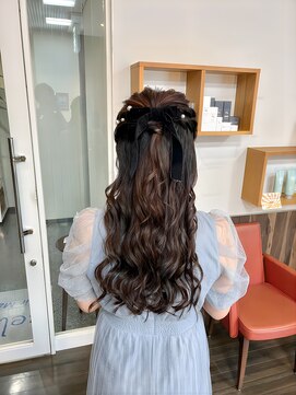セレスト 福岡天神店(CELESTE) *華やかな編み込みハーフアップ*