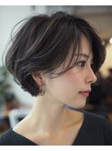 小顔ボブ/ニュアンスカラー#ショート#ボブ#30代#40代