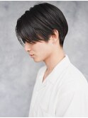 〈k34〉センターパートアップバングツーブロックメンズスパイラ