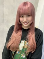オモチャ(OMOCHA)&nbsp;艶感ピンクカラー/顔まわりレイヤー