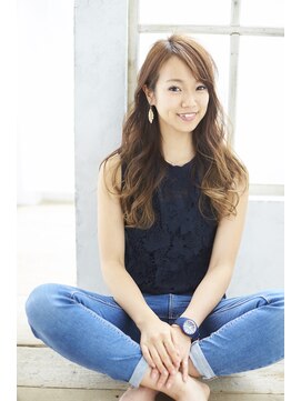 ヘアーサロンコモレビ(hair salon komorebi) 【komorebi】流し前髪のロングヘア