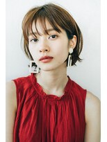 大人かわいい　骨格補正小顔シースルーボブ　《Belle銀座》
