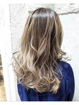 アグラン 梅田本店(a Gland)&nbsp;バレイヤージュ→ミルフィーユグラデーション混合カラー