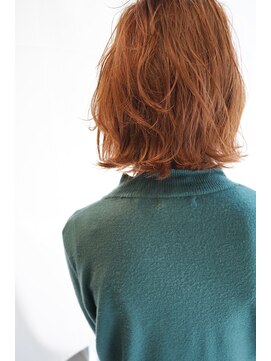 ヌース(NOUS) 【NOUS】オレンジベージュ×ボブ/ニュアンスパーマ《天神》