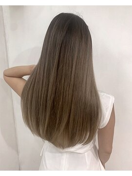 トレヘアー(tRe hair) エアータッチ　バレイヤージュカラー　ハイベージュ