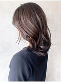 グレージュミディアム_ココアブラウンフリンジウェーブ_ba291083