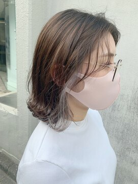 エムタニグチミュー(MTANIGUCHI Mieux) インナーカラー☆くすみシルバー☆20代30代40代