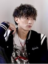 メンズサロン ゴールド 名古屋(GOALD) ルーズツイストスパイラルマッシュ ハイライトMIX