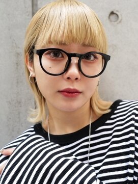アレンヘアー 京橋店(ALLEN hair) 金髪×ウルフカット×重めバング