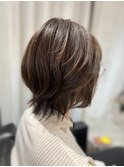 30代40代50代大人可愛いナチュラルショートボブナチュラルウルフ