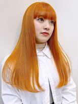 リノショアーズ 日本大通り店(RINOSHORES)&nbsp;【ブリーチ＋ワンカラー】スタイリストSHIORI/オレンジ