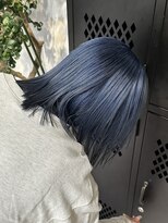 ヲタク(wotaku.)&nbsp;ネイビーブルーダブルカラーケアブリーチハイトーン切りっぱなし