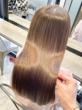 サロウィン 池袋(SALOWIN) 美髪縮毛矯正 × 髪質改善 × ミルクティーベージュ #204