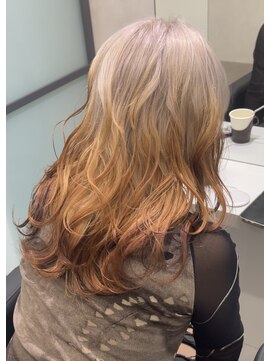 レブ 心斎橋(REV.) 前髪/アンブレラカラー/こなれミディ/イメチェン/ウェーブパーマ